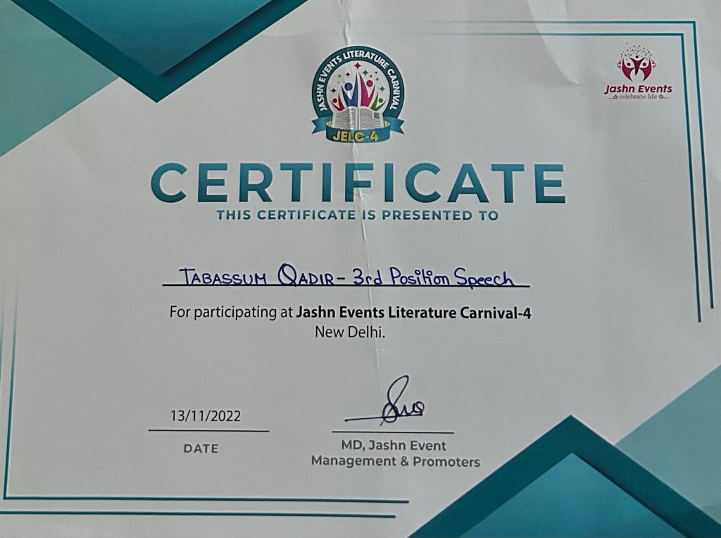 Jashn Certificate